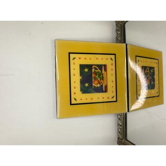 Vintage Teacup Signed print wall Hanging Tile - Picture 2 of 6